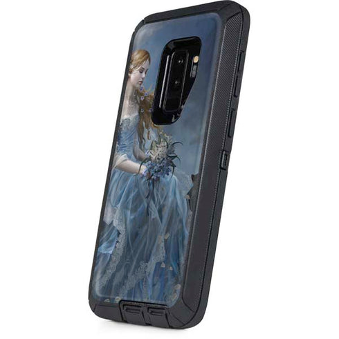 Fairy with Black Cat Sitting on Moon by Nene Thomas Otterbox Defender Galaxy Skin