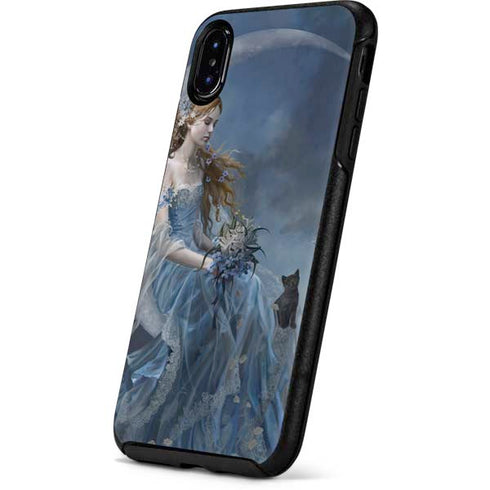 Fairy with Black Cat Sitting on Moon by Nene Thomas Otterbox Symmetry iPhone Skin