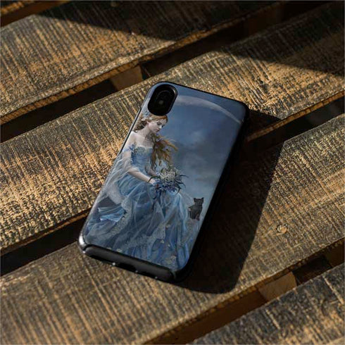 Fairy with Black Cat Sitting on Moon by Nene Thomas Otterbox Symmetry iPhone Skin