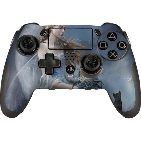 Fairy with Black Cat Sitting on Moon by Nene Thomas PlayStation Scuf Vantage 2 Controller Skin