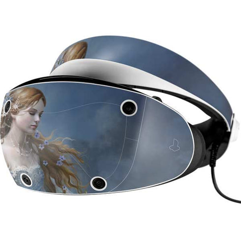 Fairy with Black Cat Sitting on Moon by Nene Thomas PlayStation VR2 Skin