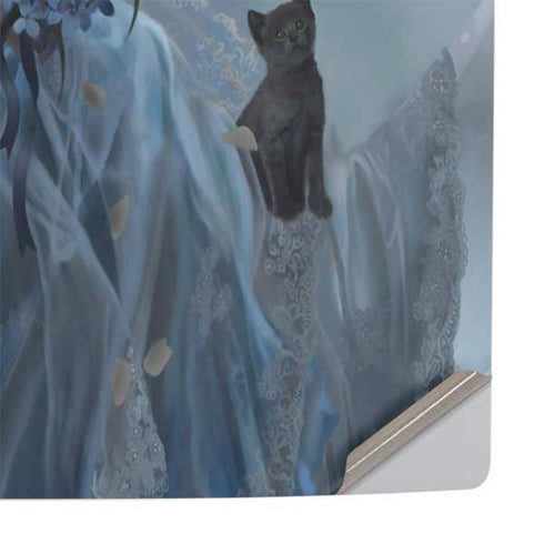 Fairy with Black Cat Sitting on Moon by Nene Thomas PS5 Console Skin