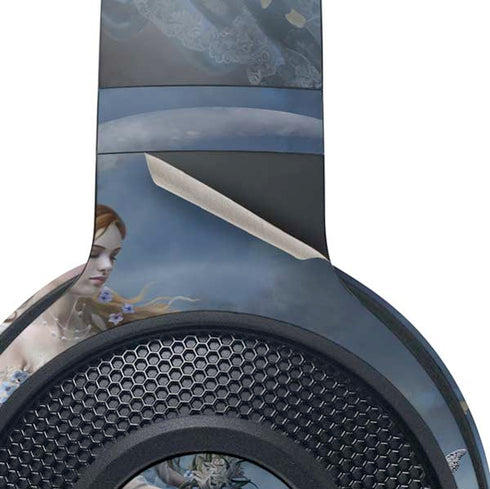 Fairy with Black Cat Sitting on Moon by Nene Thomas Razer Kraken X Skin