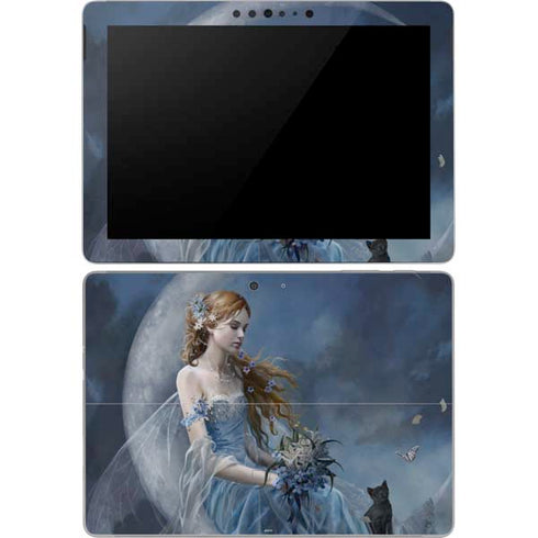 Fairy with Black Cat Sitting on Moon by Nene Thomas Surface Go Skin