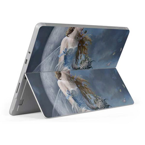 Fairy with Black Cat Sitting on Moon by Nene Thomas Surface Go Skin