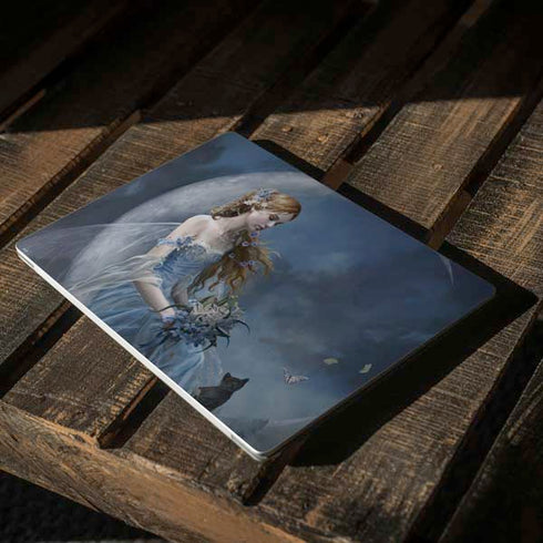 Fairy with Black Cat Sitting on Moon by Nene Thomas Surface Laptop 3 13.5in Skin