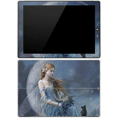 Fairy with Black Cat Sitting on Moon by Nene Thomas Surface Pro 3 Skin
