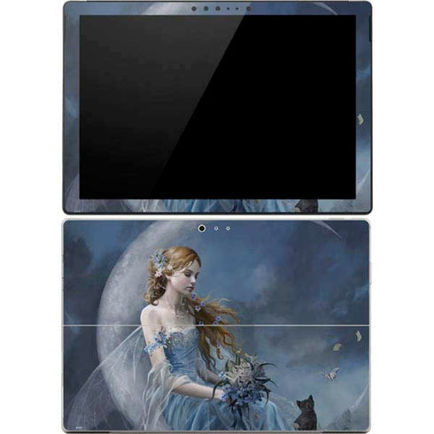Fairy with Black Cat Sitting on Moon by Nene Thomas Surface Pro 4 Skin