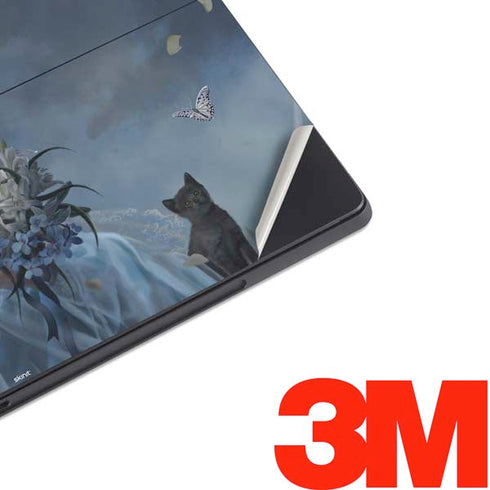 Fairy with Black Cat Sitting on Moon by Nene Thomas Surface Pro 7 Skin