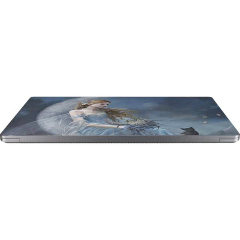 Fairy with Black Cat Sitting on Moon by Nene Thomas Universal Laptop 12in (9.8 x 6.8in) Skin