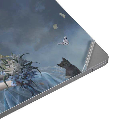 Fairy with Black Cat Sitting on Moon by Nene Thomas Universal Laptop 18in (14.6 x 10.6in) Skin