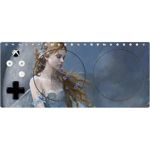 Fairy with Black Cat Sitting on Moon by Nene Thomas Xbox Adaptive Controller Skin