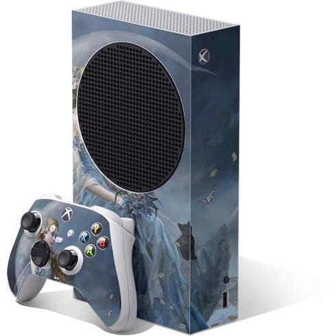 Fairy with Black Cat Sitting on Moon by Nene Thomas Xbox Series S Skins
