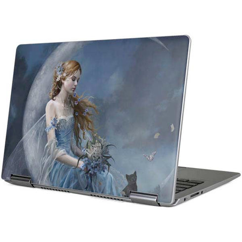 Fairy with Black Cat Sitting on Moon by Nene Thomas Yoga 710 14in Skin