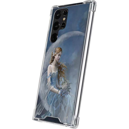 Fairy with Black Cat Sitting on Moon by Nene Thomas Galaxy S24 Ultra Clear Case