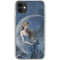 Fairy with Black Cat Sitting on Moon by Nene Thomas iPhone 11 Clear Case