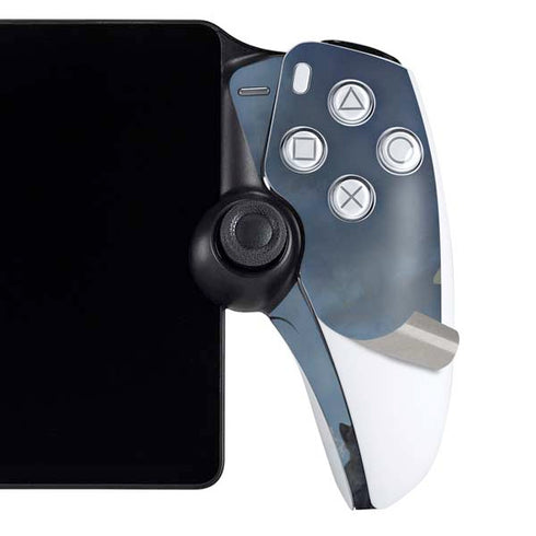 Fairy with Black Cat Sitting on Moon by Nene Thomas PlayStation Portal Remote Player Skin