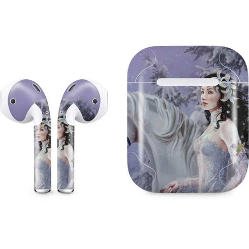 Fairy with Horse in Snow by Nene Thomas Apple AirPods Skin