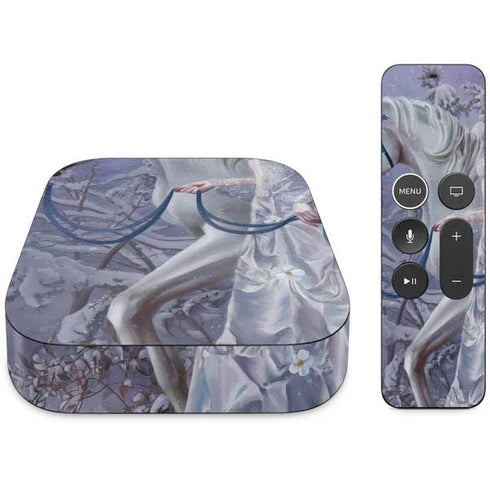 Fairy with Horse in Snow by Nene Thomas Apple TV Skin