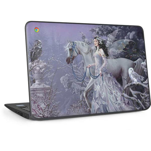 Fairy with Horse in Snow by Nene Thomas HP Chromebook Skin