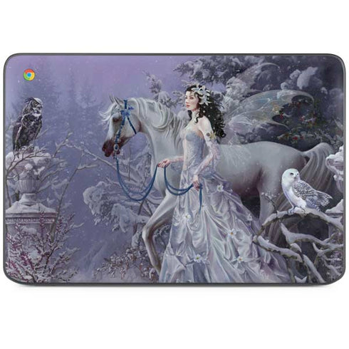 Fairy with Horse in Snow by Nene Thomas HP Chromebook Skin