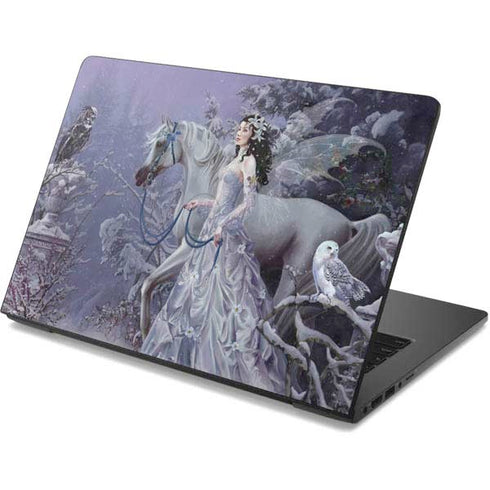 Fairy with Horse in Snow by Nene Thomas Dell Chromebook Skin