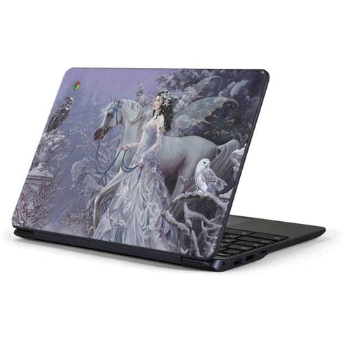 Fairy with Horse in Snow by Nene Thomas Samsung Chromebook Skin