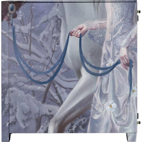 Fairy with Horse in Snow by Nene Thomas Corsair 4000D Tempered Glass Mid-Tower ATX Case Skin