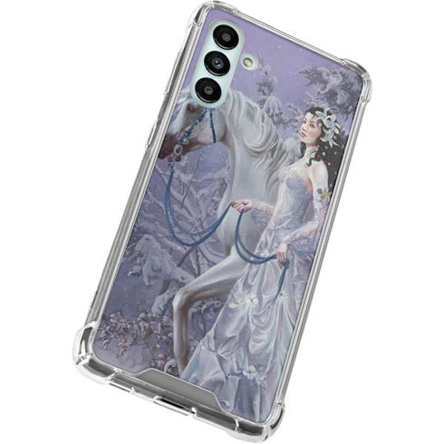 Fairy with Horse in Snow by Nene Thomas Galaxy A13 5G Clear Case