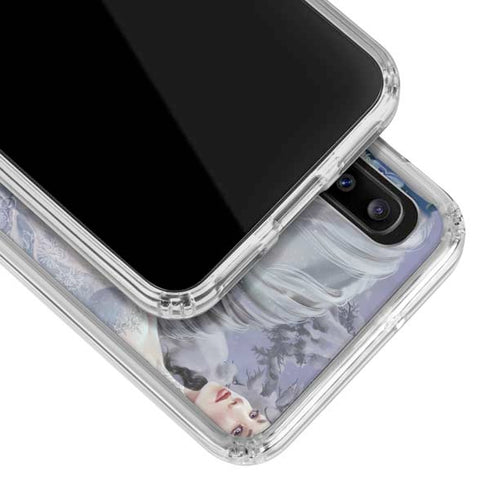 Fairy with Horse in Snow by Nene Thomas Galaxy A20 Clear Case
