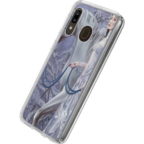 Fairy with Horse in Snow by Nene Thomas Galaxy A20 Clear Case