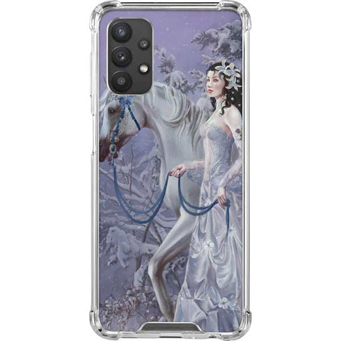 Fairy with Horse in Snow by Nene Thomas Galaxy A32 5G Clear Case