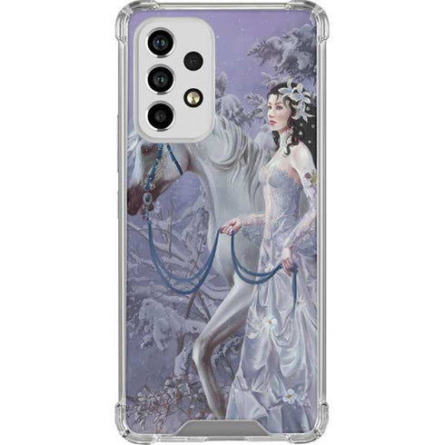 Fairy with Horse in Snow by Nene Thomas Galaxy A33 5G Clear Case