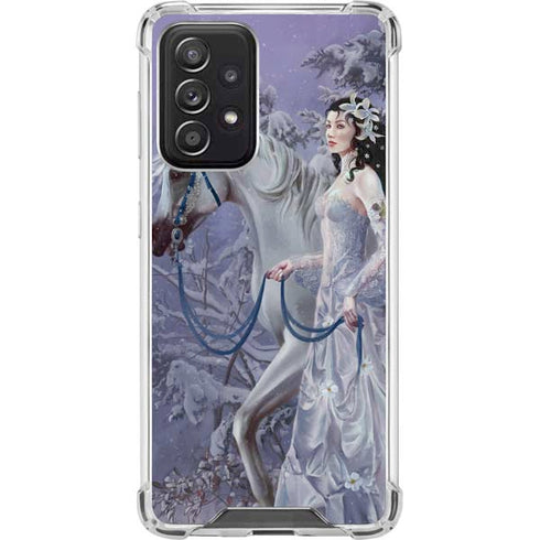 Fairy with Horse in Snow by Nene Thomas Galaxy A52 5G Clear Case