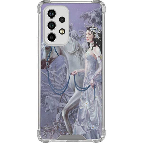 Fairy with Horse in Snow by Nene Thomas Galaxy A53 5G Clear Case
