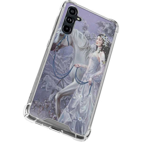 Fairy with Horse in Snow by Nene Thomas Galaxy A54 5G Clear Case