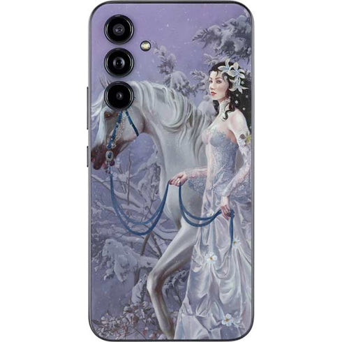 Fairy with Horse in Snow by Nene Thomas Galaxy A54 5G Skin