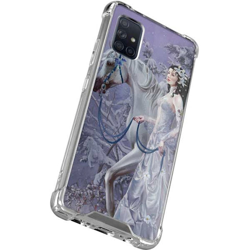 Fairy with Horse in Snow by Nene Thomas Galaxy A71 5G Clear Case