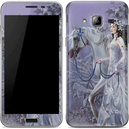 Fairy with Horse in Snow by Nene Thomas Galaxy J3 Skin
