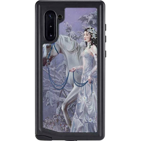 Fairy with Horse in Snow by Nene Thomas Galaxy Note 10 Waterproof Case