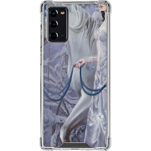 Fairy with Horse in Snow by Nene Thomas Galaxy Note20 5G Clear Case