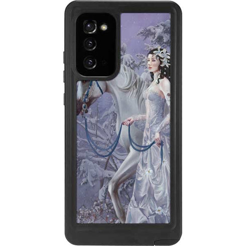 Fairy with Horse in Snow by Nene Thomas Galaxy Note20 5G Waterproof Case