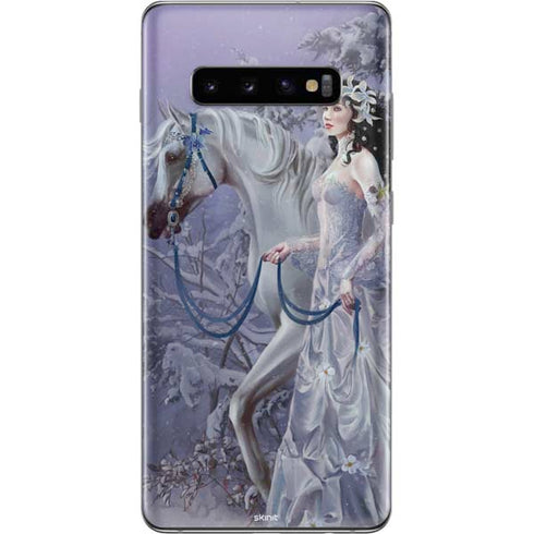 Fairy with Horse in Snow by Nene Thomas Galaxy S10 Plus Skin