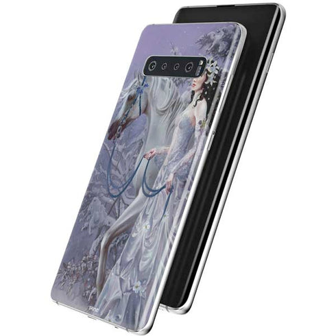 Fairy with Horse in Snow by Nene Thomas Galaxy S10 Skin