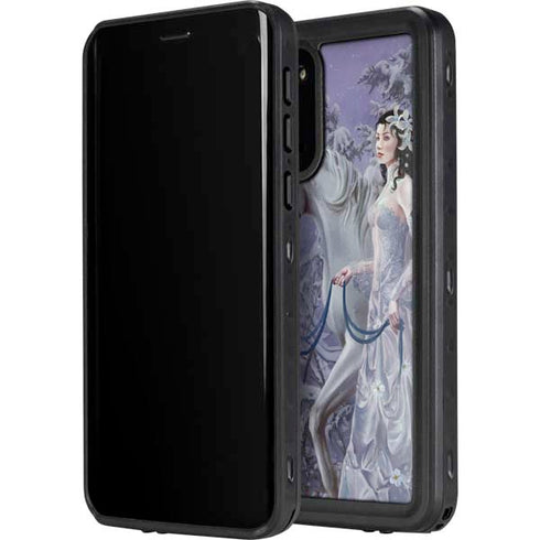 Fairy with Horse in Snow by Nene Thomas Galaxy S20 Waterproof Case