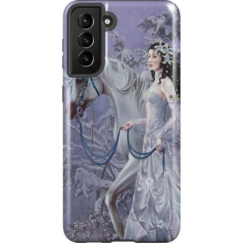 Fairy with Horse in Snow by Nene Thomas Galaxy S21 FE Pro Case