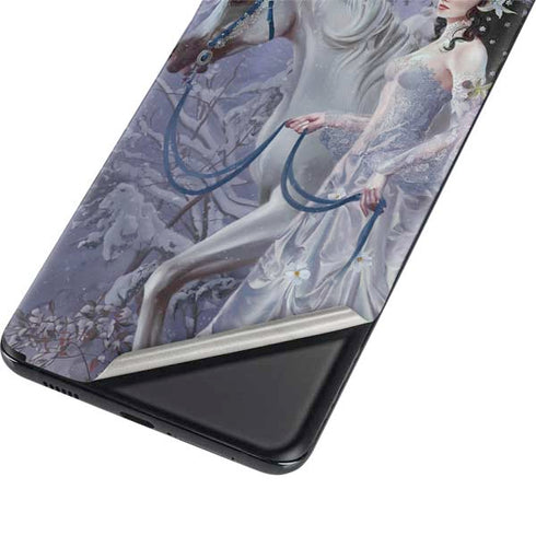 Fairy with Horse in Snow by Nene Thomas Galaxy S21 Plus 5G Skin