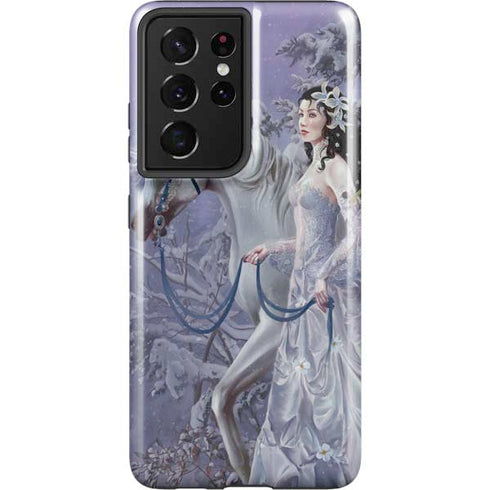 Fairy with Horse in Snow by Nene Thomas Galaxy S21 Ultra 5G Pro Case