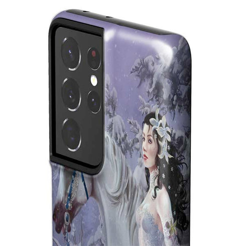 Fairy with Horse in Snow by Nene Thomas Galaxy S21 Ultra 5G Pro Case
