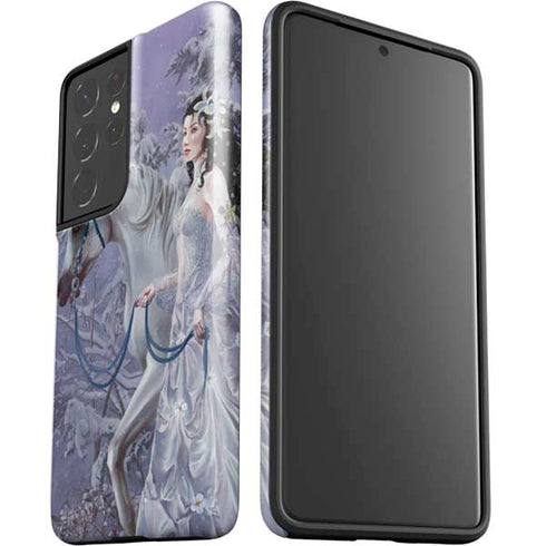 Fairy with Horse in Snow by Nene Thomas Galaxy S21 Ultra 5G Pro Case